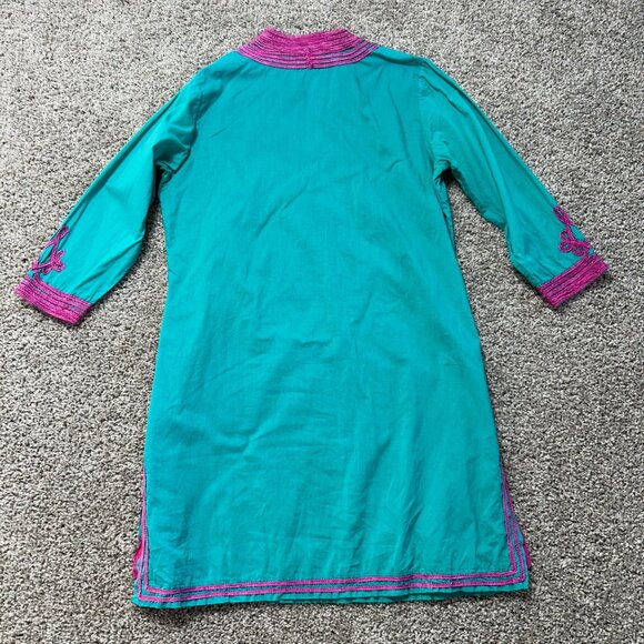 Gretchen Scott Womens S Tunic Dress Embroidery 3/4 Sleeves Boho Style - Picture 4 of 10